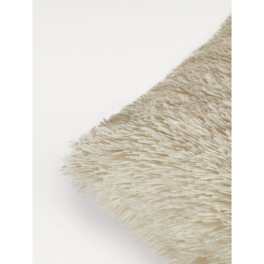 George Home White Faux Fur Shaggy Cushion General Household ASDA   