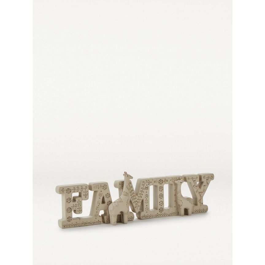 George Home Giraffe Family Block Sign 8.5cm