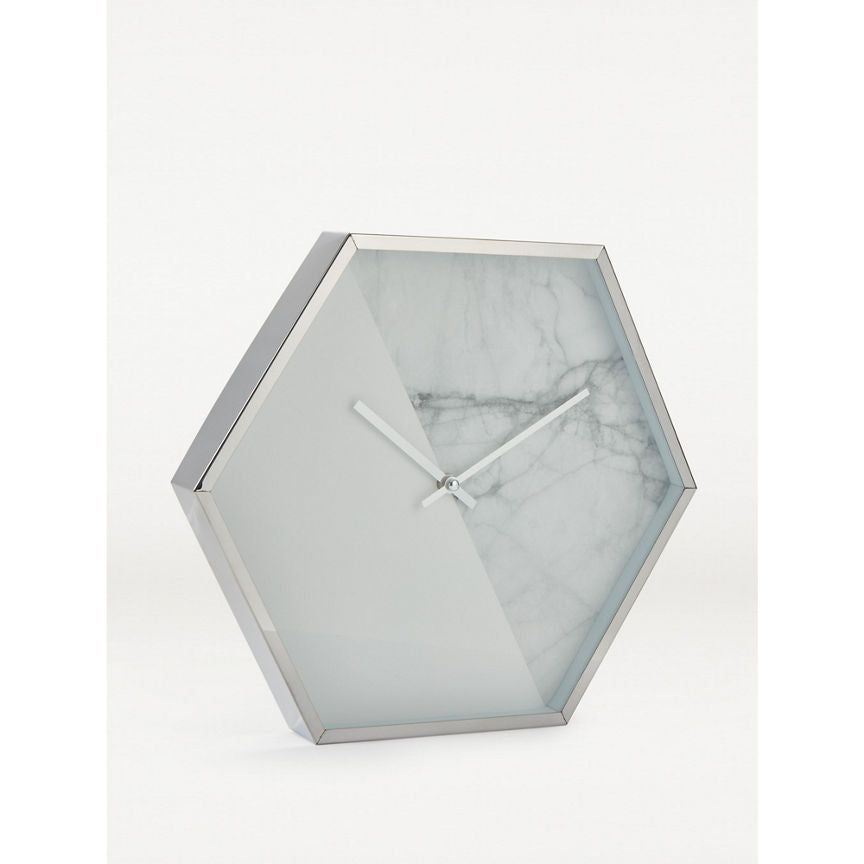 George Home Hexagon Marble Clock