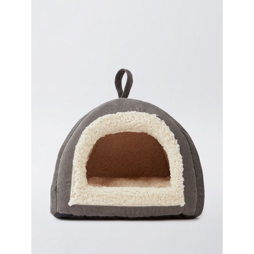 George Home Grey Cord Cat Igloo Carry Bed