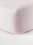 George Home Pink Smooth and Silky 100% Cotton Sateen Fitted Sheet Single