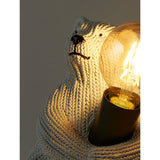 George Home Grey Knitted Bear Table Lamp General Household ASDA   