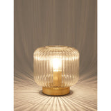 George Home Clear Ribbed Glass Lamp - McGrocer