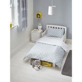 George Home Grey Star Print Easy Care Reversible Toddler Duvet Set General Household ASDA   