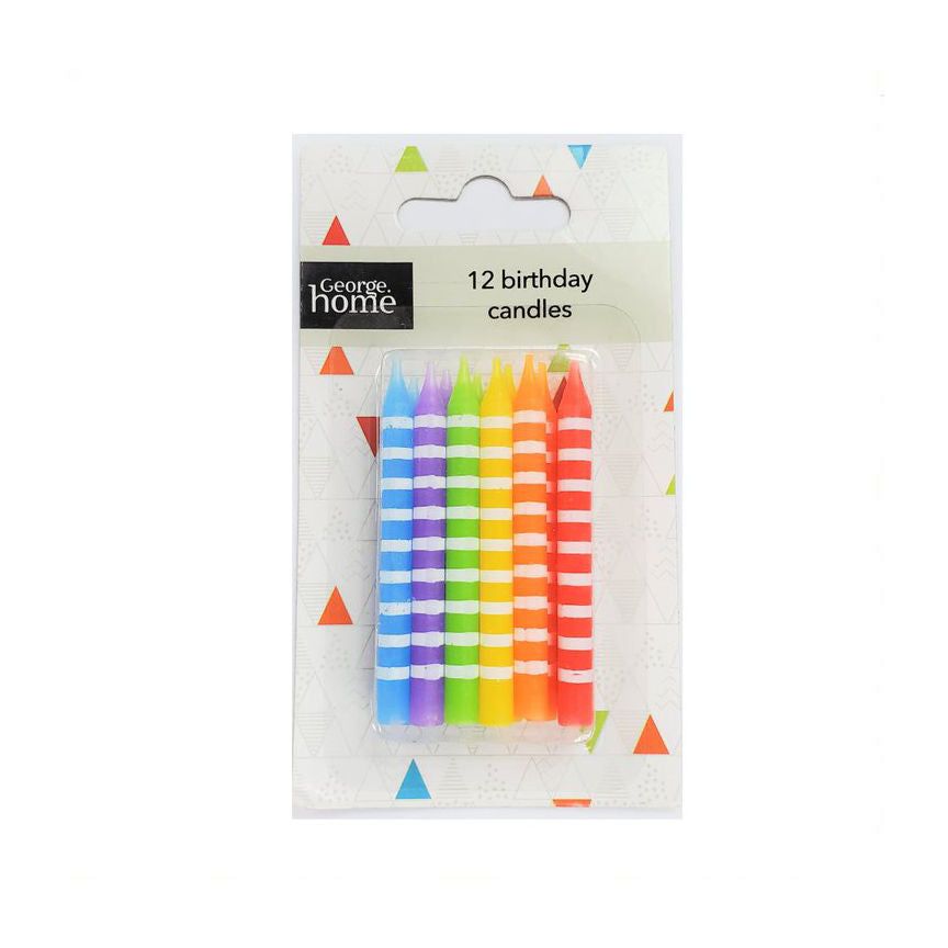 George Home Stripe Candles General Household ASDA   