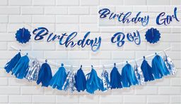 George Home Blue Birthday Garland Pack