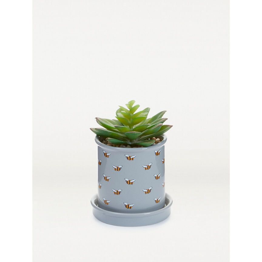 George Home Faux Succulent in Round Pot