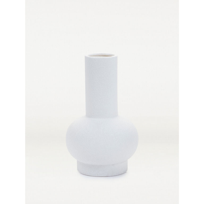 George Home White Textured Vase