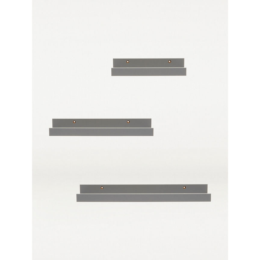 George Home Grey Floating Picture Shelf - Set of 3 General Household ASDA   