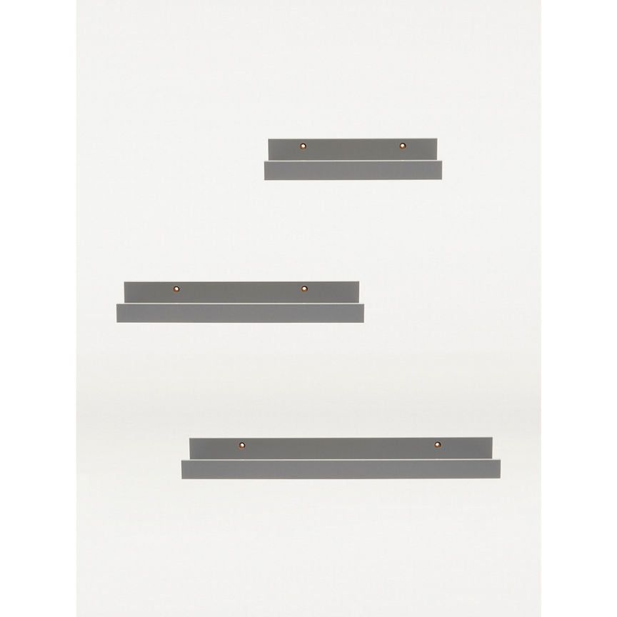 George Home Grey Floating Picture Shelf - Set of 3