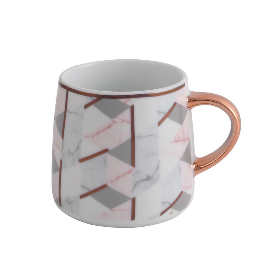 George Home Rose Gold-Effect Marble Mug