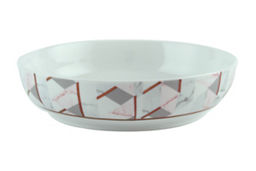 George Home Rose Gold-Effect Marble Pasta Bowl