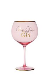 George Home Pink Slogan Gin Glass