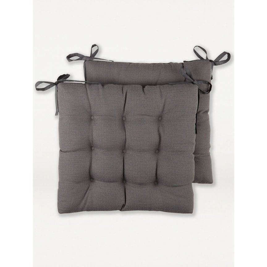 George Home Grey Seat Cushion Pad - Set of 2