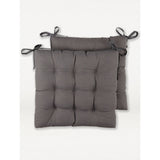 George Home Grey Seat Cushion Pad - Set of 2 General Household ASDA   