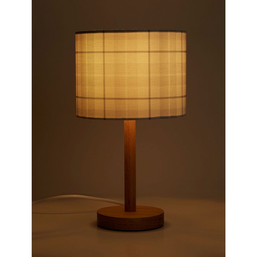 George Home Grey Check Print Table Lamp