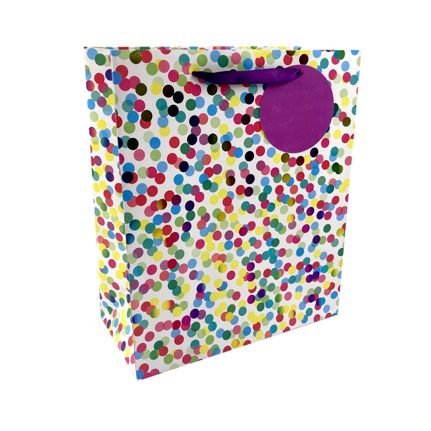 George Home Colourful Spots Large Gift Bag General Household ASDA   