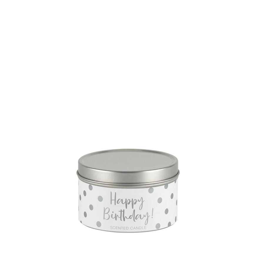 George Home Jasmine Garden Happy Birthday Tin Candle