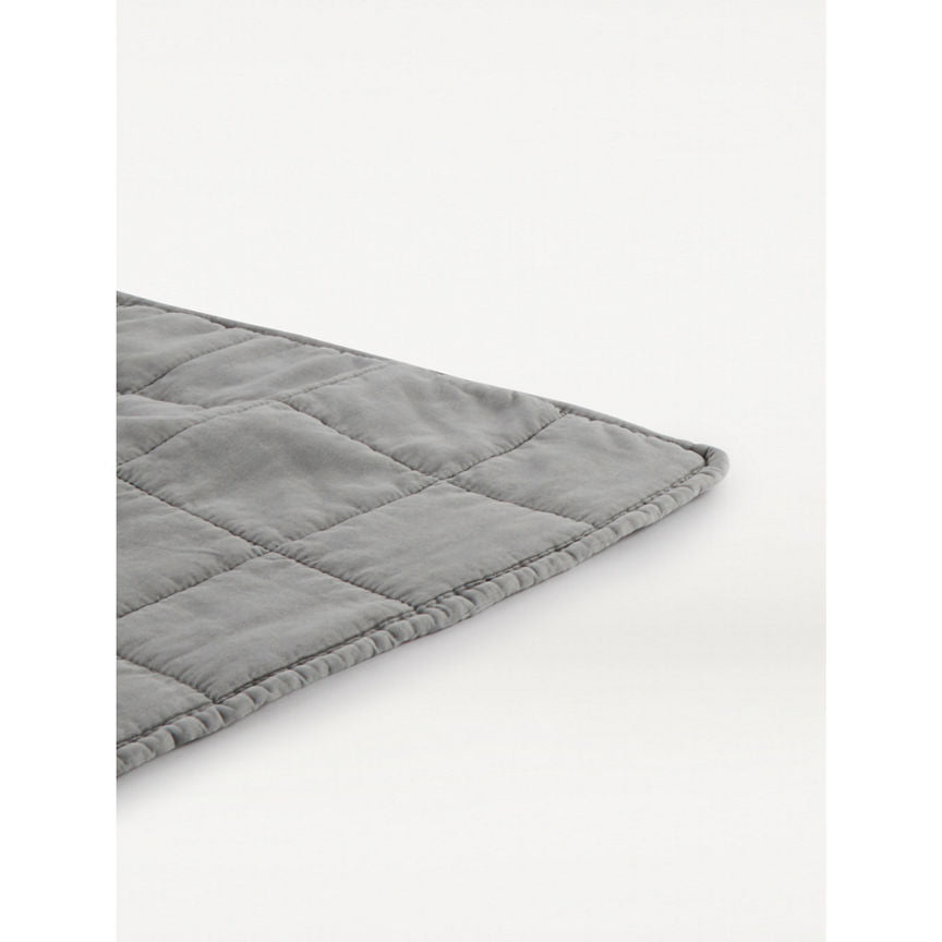 George Home Grey Square Washed Microfibre Throw General Household ASDA   