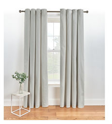 George Home Lined Eyelet Curtains - Grey General Household ASDA   