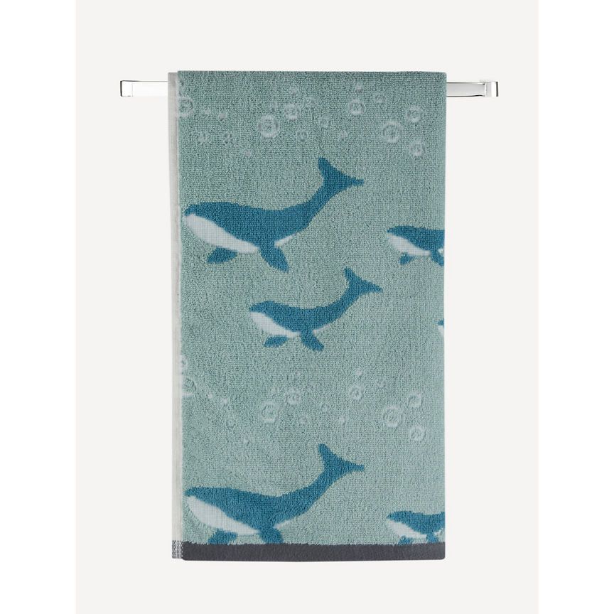 George Home Blue Whale Hand Towel General Household ASDA   