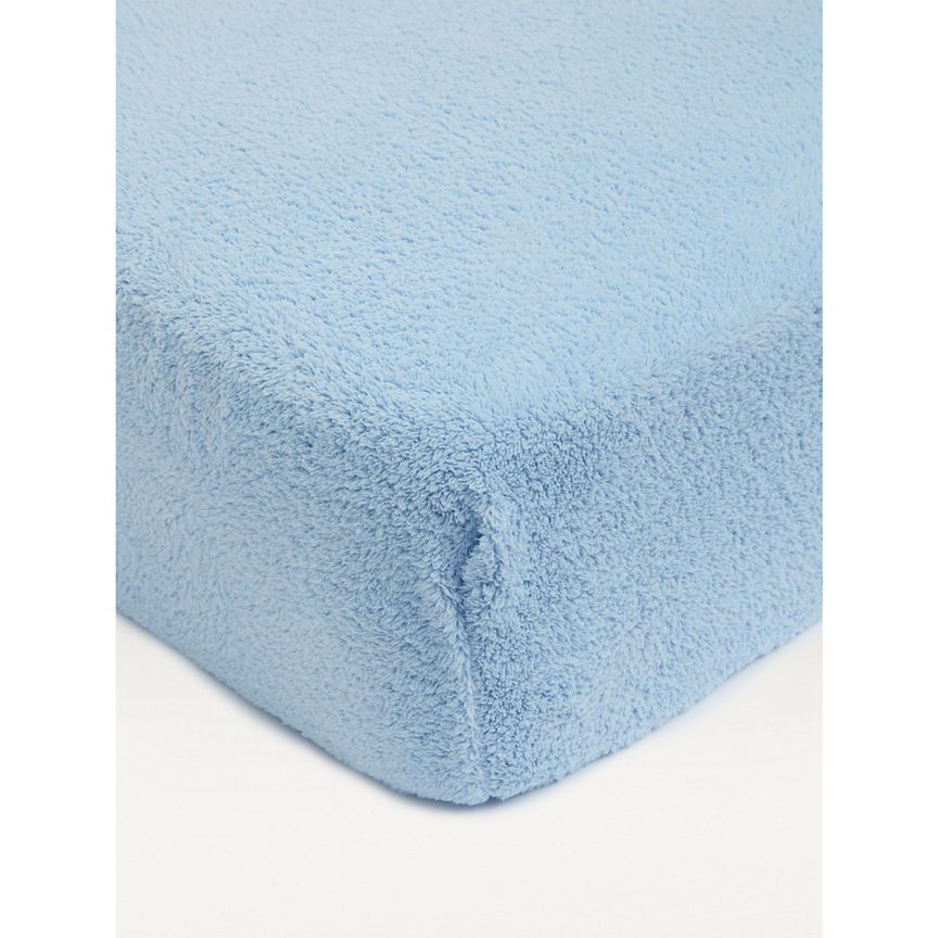 George Home Blue Teddy Fleece Single Fitted Sheet