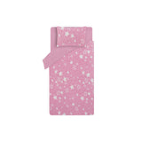 George Home Pink Star Print Teddy Fleece Reversible Single Duvet Set General Household ASDA   