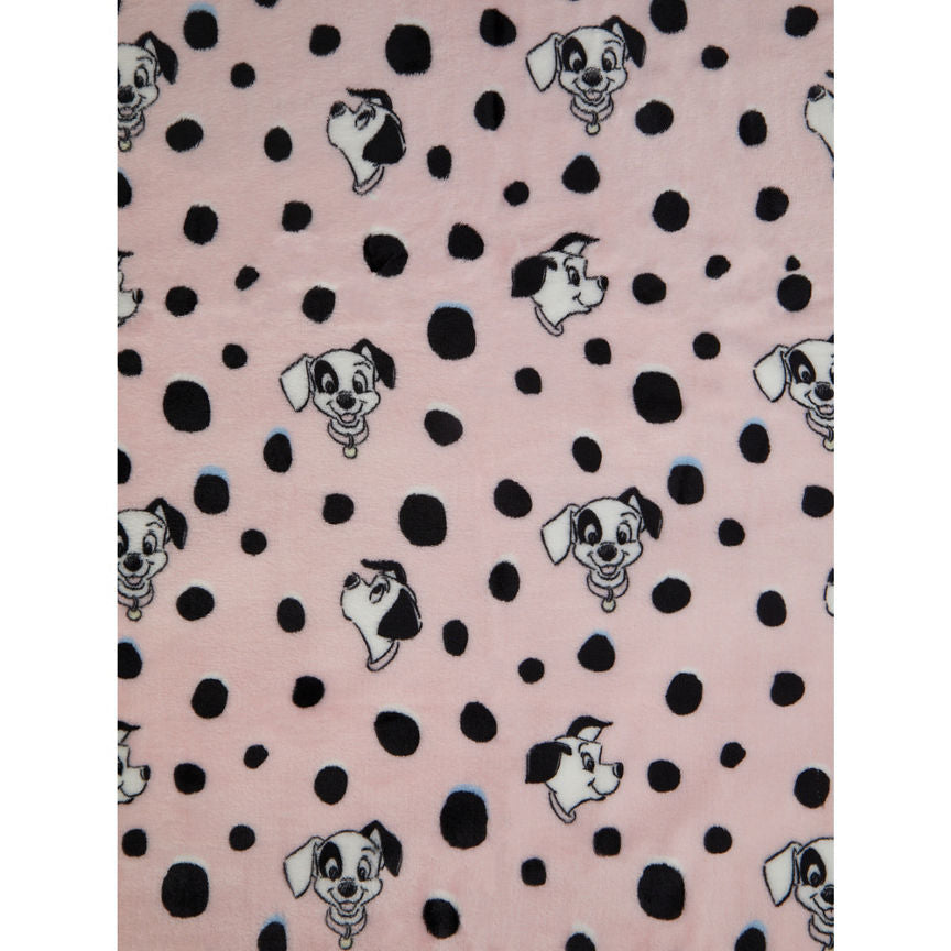 George Home Pink 101 Dalmatians Fleece Blanket General Household ASDA   