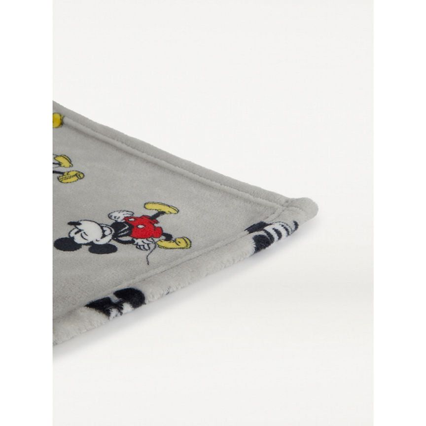 George Home Grey Mickey Mouse Fleece Blanket General Household ASDA   