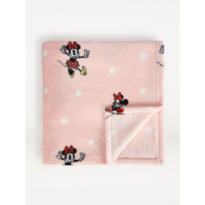 George Home Pink Minnie Mouse Fleece Blanket General Household ASDA   