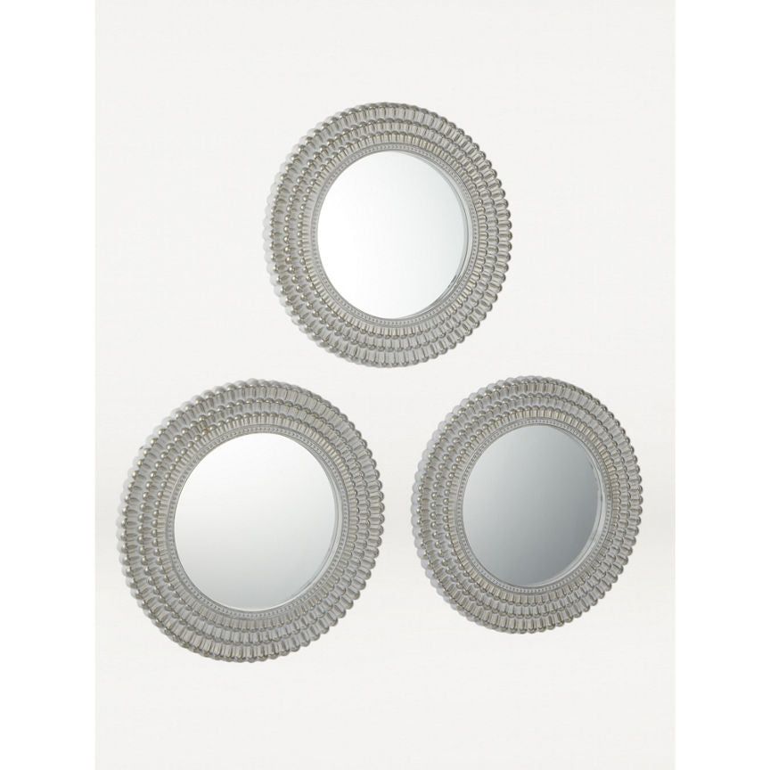 George Home Silver-Tone Bling Mirror Set of 3 General Household ASDA   