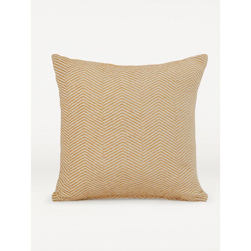 George Home Yellow Chenille Chevron Cushion