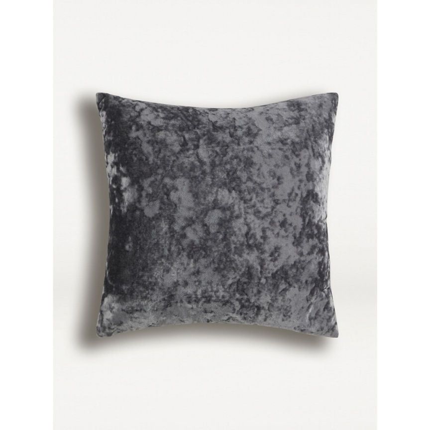 George Home Charcoal Crushed Velvet Cushion