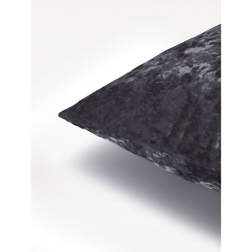 George Home Charcoal Crushed Velvet Cushion