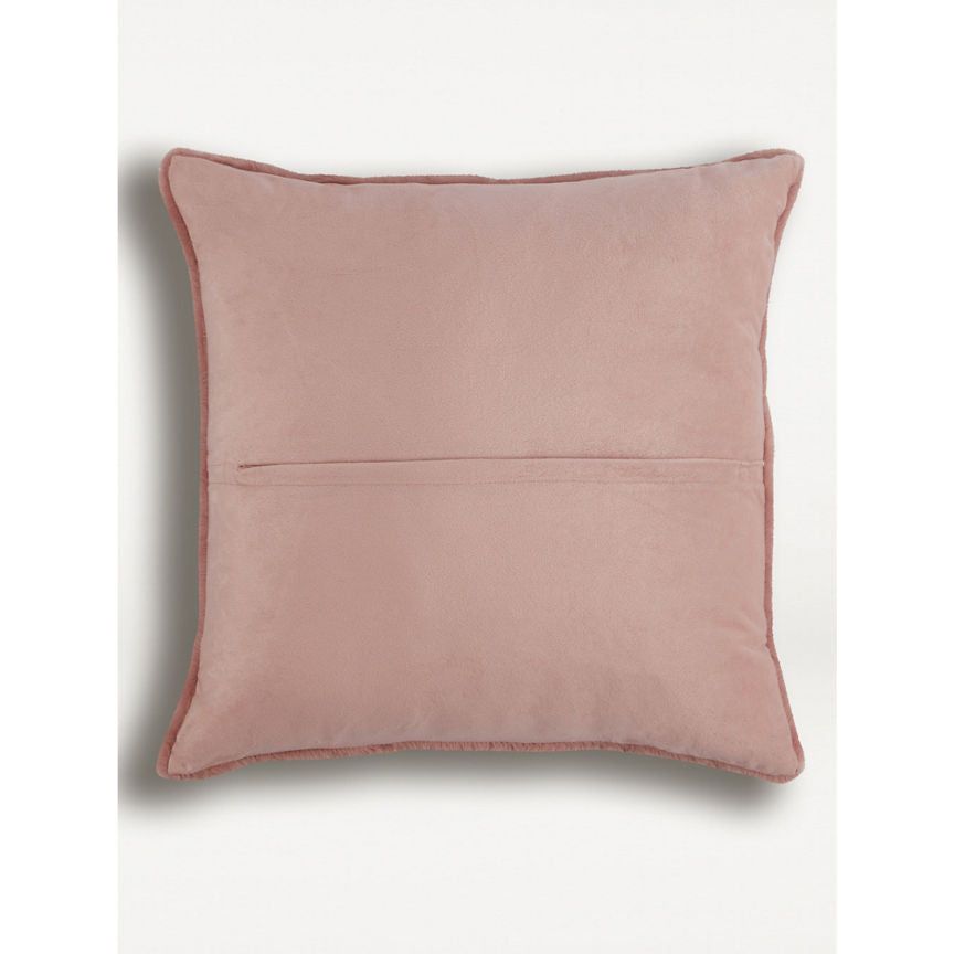 George Home Large Pink Plain Faux Fur Cushion Cover General Household ASDA   