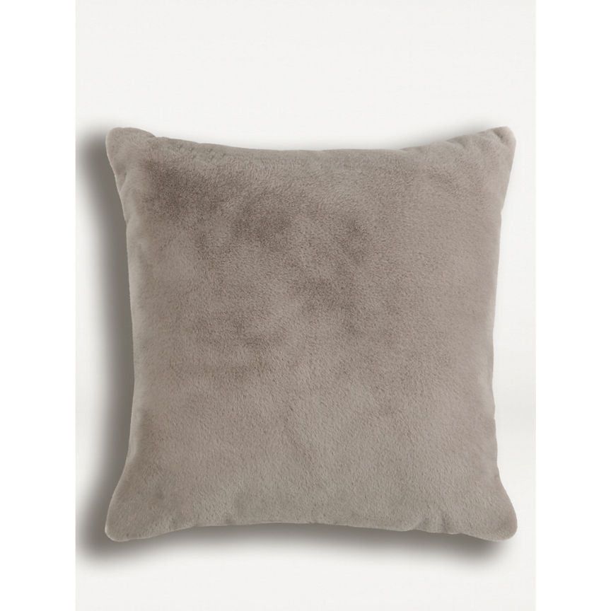 George Home Large Natural Plain Faux Fur Cushion Cover