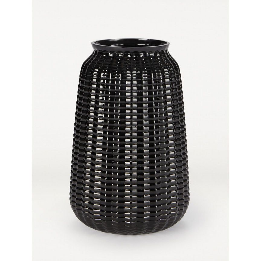 George Home Black Glass Vase