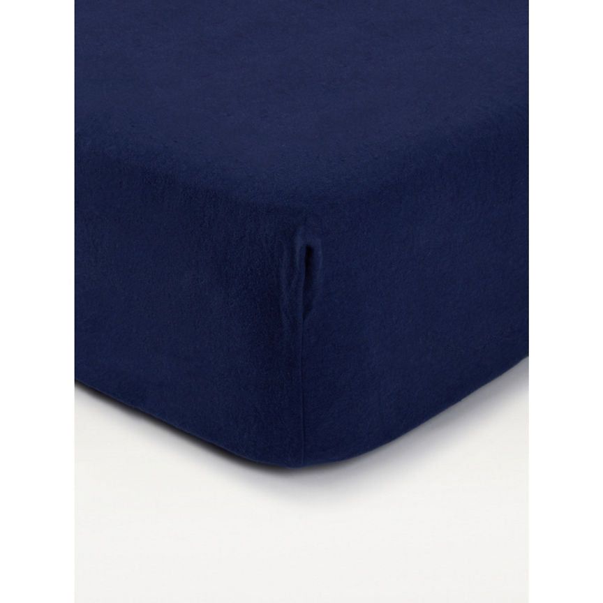 George Home Navy Brushed Cotton Fitted Sheet Single General Household ASDA   