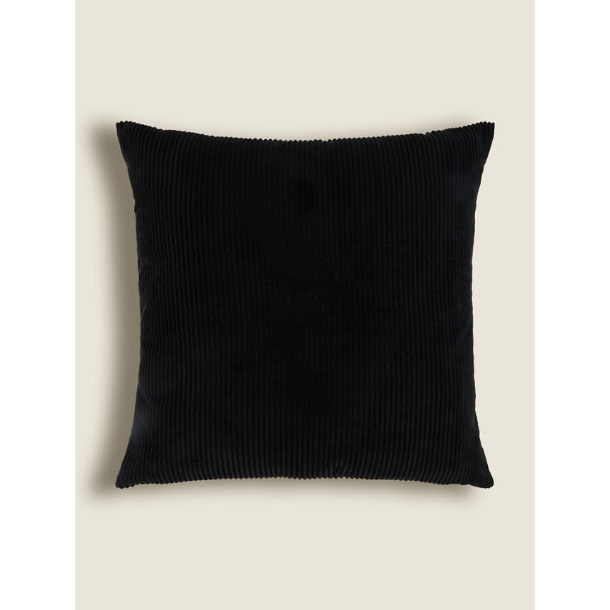 George Home Black Cord Cushion General Household ASDA   