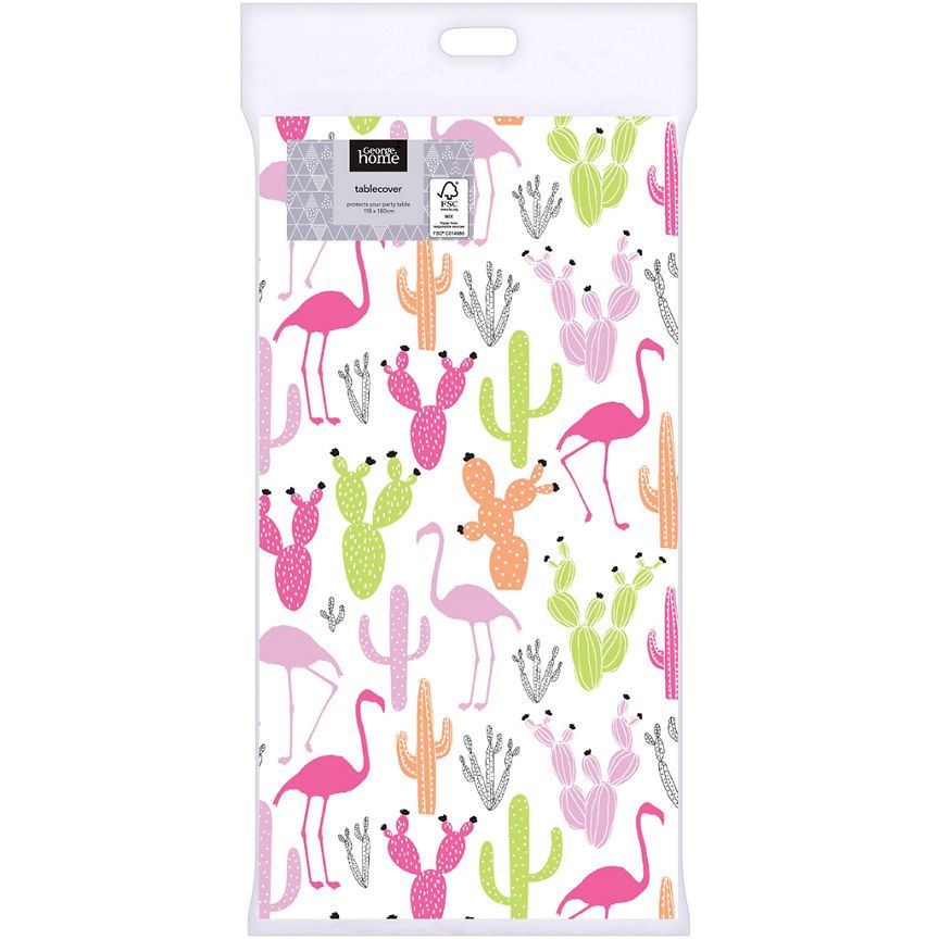 George Home Flamingo Paper Tablecover