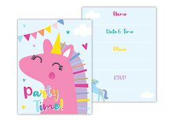 George Home Unicorn Paper Party Invites