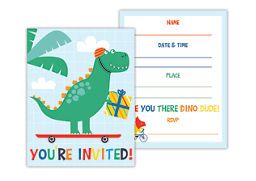 George Home Dinosaur Paper Party Invites General Household ASDA   