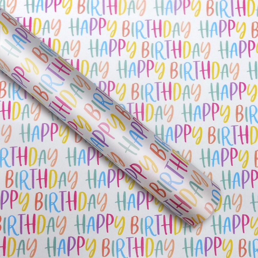 George Home Happy Birthday Text Rollwrap