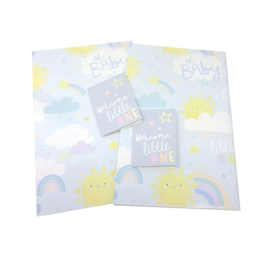 George Home Blue Baby Flat Wrap and Tags