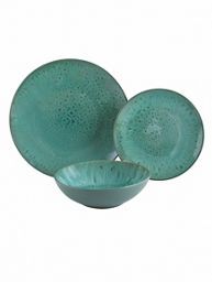 George Home Green Reactive Glaze Dinner Set General Household ASDA   