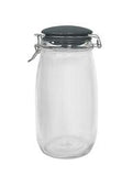 George Home Grey Ceramic Clip Lid Canister 1.5L General Household ASDA   