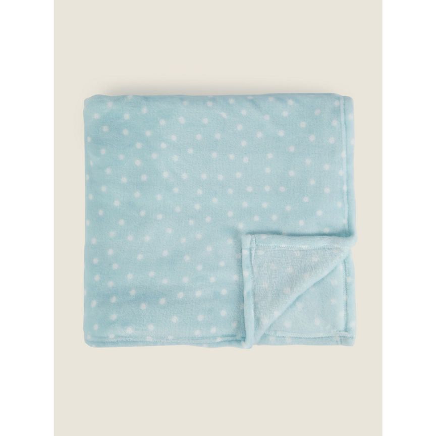 George Home Mint Spot Fleece Throw