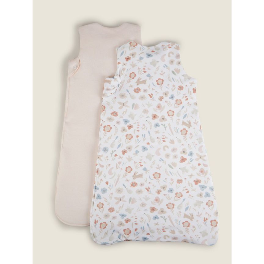 George Home Bunny Sleep Bag 0-6 Months 2 Pack