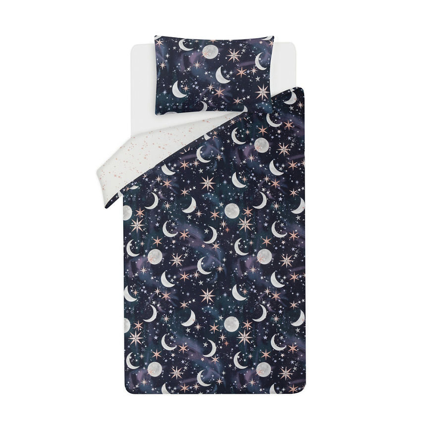 George Home Navy Celestial Reversible Duvet Cover Set Single