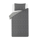 George Home Charcoal Opulent Geo Reversible Duvet Cover Set - Double General Household ASDA   